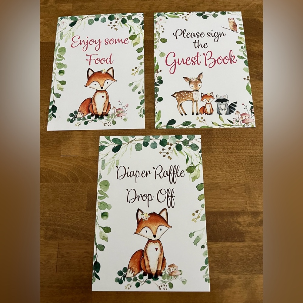 🍼👶🏼 Woodland Themed Baby Shower Essentials - Picture 5 of 11